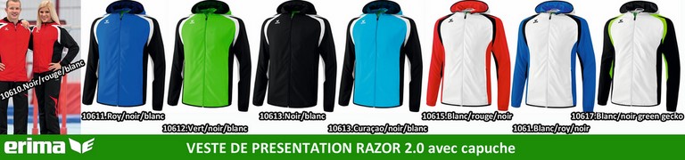 PALETTE ERIMA ligne RAZOR 2.0 : VESTE POLYESTER Razor 2.0