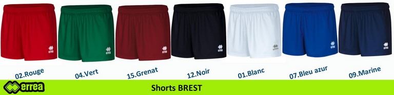 PALETTE ERREA - Short RUGBY BREST 100% polyester