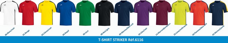 PALETTE JAKO ligne STRIKER: T-SHIRT STRIKER Réf.6116
