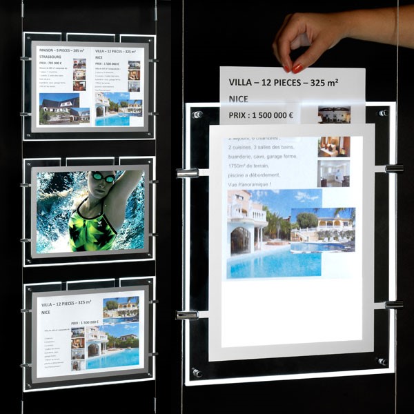 PORTE AFFICHES LUMINEUX 1054